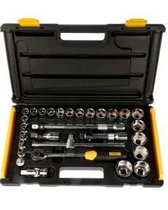 Stanley 2-85-584 Trusa tubulare 1/2" si 1/4" MicroTough sistem metric, 29 buc