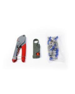 Set cleste compresie RG59/RG6,  dezizolat cablu/mufe