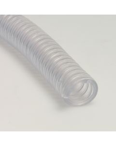 Furtun transparent din PVC/spira din otel 6”-152mm x 30m