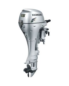 Motor barca Honda BF15DK2 LHSU cu mansa cizma lunga 15 CP 4T rezervor atasat elice aluminiu cu 4 aripi port incarcare 12A