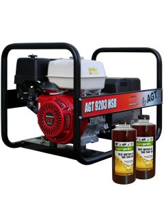 Pachet generator curent AGT 9203 HSB putere 6.8 kW 400 V benzina pornire manuala rezervor 6.1L + 2l ulei motor AgroPro