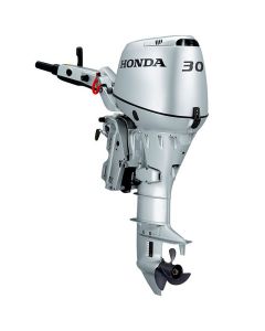 Motor barca Honda BF30DK2 SHGU cu mansa cizma scurta 30 CP 4T pornire electrica rezervor atasat elice aluminiu cu 3 aripi port incarcare 10A