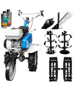 Motosapa AGT 5580 motor HONDA GP200 6.5 CP freza roti cauciuc plug bilonat roti metalice plug cartofi+ 2L Ulei motor