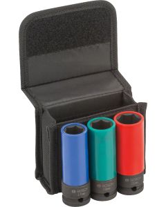 Bosch Set 3 chei tubulare 1/2" adanci 17/19/21 mm