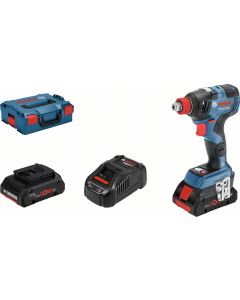 Bosch GDX 18V-200 C Masina de insurubat cu impact 200Nm + 2 Acumulatori ProCore Li-ion 4Ah + Incarcator rapid GAL 1880 CV + L-Boxx 136