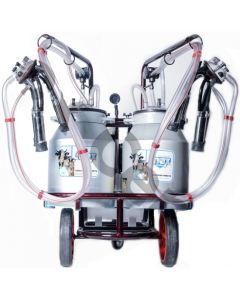 Aparat de muls vaci tip Double Milka 2 posturi 2 bidoane aluminiu fiecare de 30 L