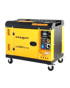 Generator insonorizat Stager YDE8600TA-TA3 7.5kVA 3000rpm dual diesel pornire electrica furnizeaza aceeasi putere monofazic cat si trifazic
