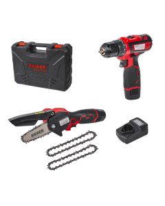 Set Bormasina + fierastrau electric Raider Pro RDP-CDLGP02 12V 2x2Ah