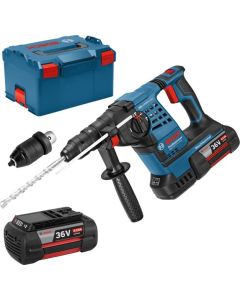 Bosch GBH 36 VF-Li PLUS Ciocan rotopercutor cu acumulator cu SDS plus, 36V, 3.2J + 2 x Acumulatori GBA 36V 4.0Ah + Incarcator rapid + L-Boxx + 2 mandrine