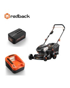 Masina de tuns gazon cu acumulator Redback Pachet E142C+EP60+EC50 Acumulator 40V/6Ah Incarcator 40V/5A Latime de lucru 420mm