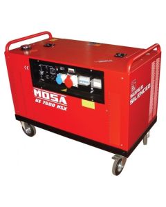 Generator curent MOSA GE 7500 HSX-EAS putere 6kW 400V tip inverter insonorizat benzina pornire electrica roti transport
