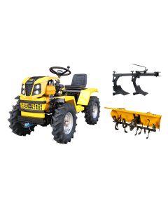 ProGARDEN Campo T18 Minitractor G2 4x4, 18CP, benzina, hidraulica fata-spate, roti 6.00-12 freza tractata plug cu 2 brazde