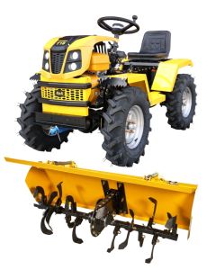 ProGARDEN Campo T18 Minitractor G2 4x4, 18CP, benzina, hidraulica fata-spate, roti 6.00-12 cu freza tractata 90 cm