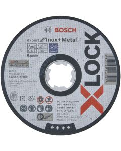 Disc X-LOCK Expert for Inox+Metal 125x1x22,23 pentru taieturi drepte AS 60 T INOX BF