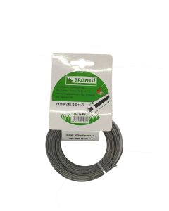 fir nylon 2.0mm   15m rotund- Bronto, cu eticheta, cu insertie, gri