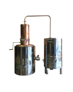 Cazan Tuica 100 Litri Profesional, Focar +Racitor Inox, Amestecator