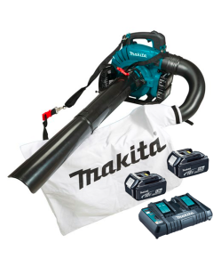 Pachet suflanta frunze Makita DUB363PT2V acumulator LXT 18V 2 x BL1850B 5Ah incarcator DC18RC debit 13.4 m³/min viteza aer 65 m/s 