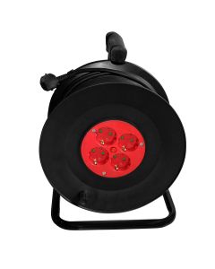 Prelungitor cu tambur Samus 4 prize Schuko, 15m, 3680w, 3x 1,5mmp, IP20, 4PT15-3680