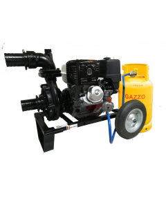 Motopompa de presiune Gardelina DWP 390 H4 cu adaptor GPL motor 13 CP benzina presiune 7 bar debit 66 mc/h adancime aspiratie 8m