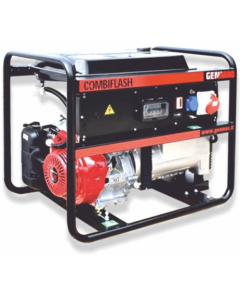 Generator de curent si sudura GENMAC G221HEO-M putere maxima 7.2 kVA/230V/400V motor benzina Honda GX390 rezervor 19 L curent sudura 200A