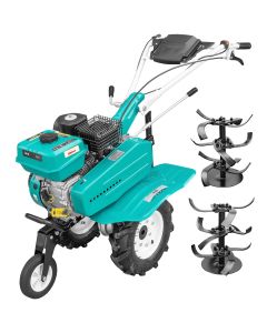 Motosapa DKD 500 motor 7 CP benzina 2+1 viteze freze 56-84 cm freze roti cauciuc 4.00x8" roata frontala