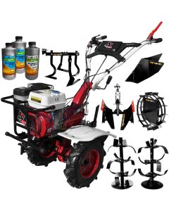 Motocultor Media Line 7100/5 CFB motor 7 CP freze 80 cm roti cauciuc rarita fixa roti metal cultivator plug reversibil 3L ulei AgroPro