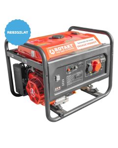 RESIGILAT: Generator curent trifazat Rotakt ROGE7000T putere 15CP benzina pornire manuala AVR voltmetru iesire 12 V consum 3,12 L/ora