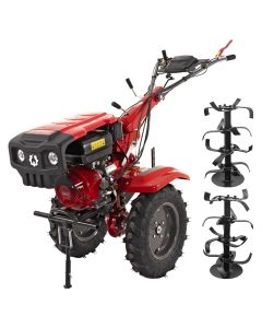 Motocultor Rotakt Ghepard RO10RE-2P motor 10CP 301 cmc benzina 2+1 viteze latime lucru 56-105 cm freze roti cauciuc 5.00-12" 2 prize de putere