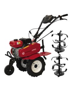Motocultor Rotakt Junior RO70ECO motor 7CP 212 cmc benzina 2+1 viteze latime lucru 56-83 cm freze roti cauciuc 4.00-8"