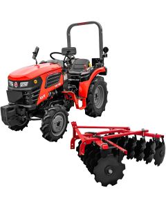 Tractor Rotakt Trident tractiune 4x4 motor 25CP diesel 3 cilindri capacitate cilindrica 1132 cmc CIV inclus + grapa cu disc 110 cm