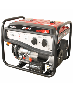 Generator curent Senci SC-3500E-LITE benzina putere max 3 kW rezervor 15 l autonomie 9.5 ore 230V AVR pornire electrica