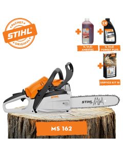 Motofierastrau STIHL MS 162 putere 1.6 CP lama 30 cm pas lant 3/8"P + ulei amestec 2T 1L + ulei forest plus 2L + service kit 18
