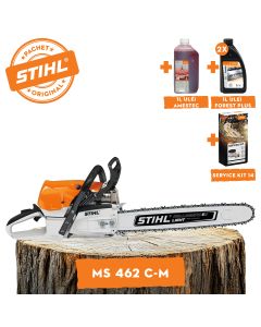 Motofierastrau profesional STIHL MS 462 C-M putere 6CP lama 50cm 1.6mm pas lant 3/8" + ulei amestec 2T 1L + ulei forest plus 2L + service kit 14
