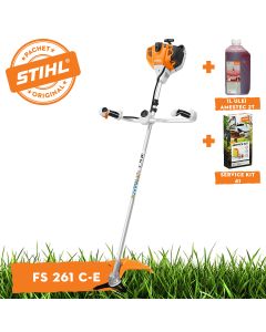 Motocoasa STIHL FS 361 motor 2.3 CP latime de lucru 52 cm cutit taietor pentru tufisuri 300-3 centura universala advance plus + ulei amestec 2T 1L + service kit 41