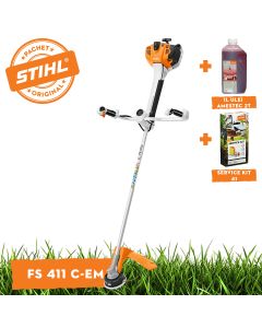 Motocoasa STIHL FS 411 C-EM benzina Ergostart putere 2kW diametru taiere 52cm autocut 46-2 ham advance plus + ulei amestec 2T 1L + service kit 41
