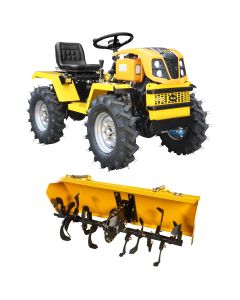 ProGARDEN Campo T12 Minitractor G2.1 4x4, 12CP, diesel, hidraulica fata-spate, roti 6.00-12 cu freza tractata 90 cm
