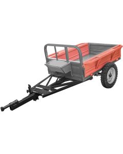 Remorca TECHNOWORKER RK 700 capacitate max 500 kg roti 4.50-12 dimensiuni bena 140x90x28 cm basculare frana picior