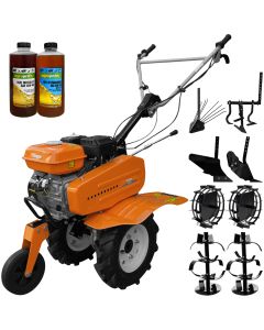 Motosapa Villager VTB 842 Prime Motor ECO EURO5 motor 5.5 CP  2+1 viteze latime lucru 85 cm freze roti cauciuc 4.00-8 roti metal plug arat rarita reglabila plug cartofi cultivator 2l ulei