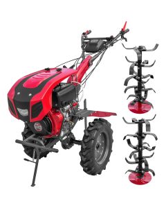 Motocultor Weima WM1100BE pornire electrica motor 10 CP diesel 2+1 viteze latime lucru 135 cm freze roti cauciuc 5.00-12"